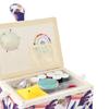 D&D Sewing Box, Sewing Kit, Large Capacity, Double Layer Storage, Sewing Accessory Storage Box 24*17.5*13cm (Light Purple)