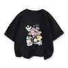 Sanrios 2026 Summer New Design My Melody Graffiti Cartoon Print Pure Cotton Breathable Childrens ShortSleeved TShirt