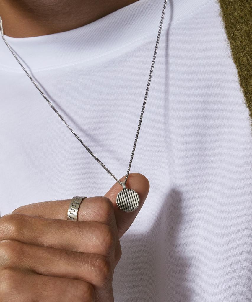 Maz Silver Antique Coin Two-Way Necklace