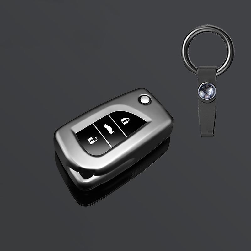 For Toyota Rav4 Le Auris Reiz Avensis Verso Aygo Scion Tc Im Hilux Aygo X Flip Key Tpu Car Key Case Cover