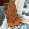 Mandala Floral Wood Phone Case For Xiaomi Redmi Note 12 12S 12C 13C 10 10C 10A 9 9C 10S 11S 11 Pro Soft Cover