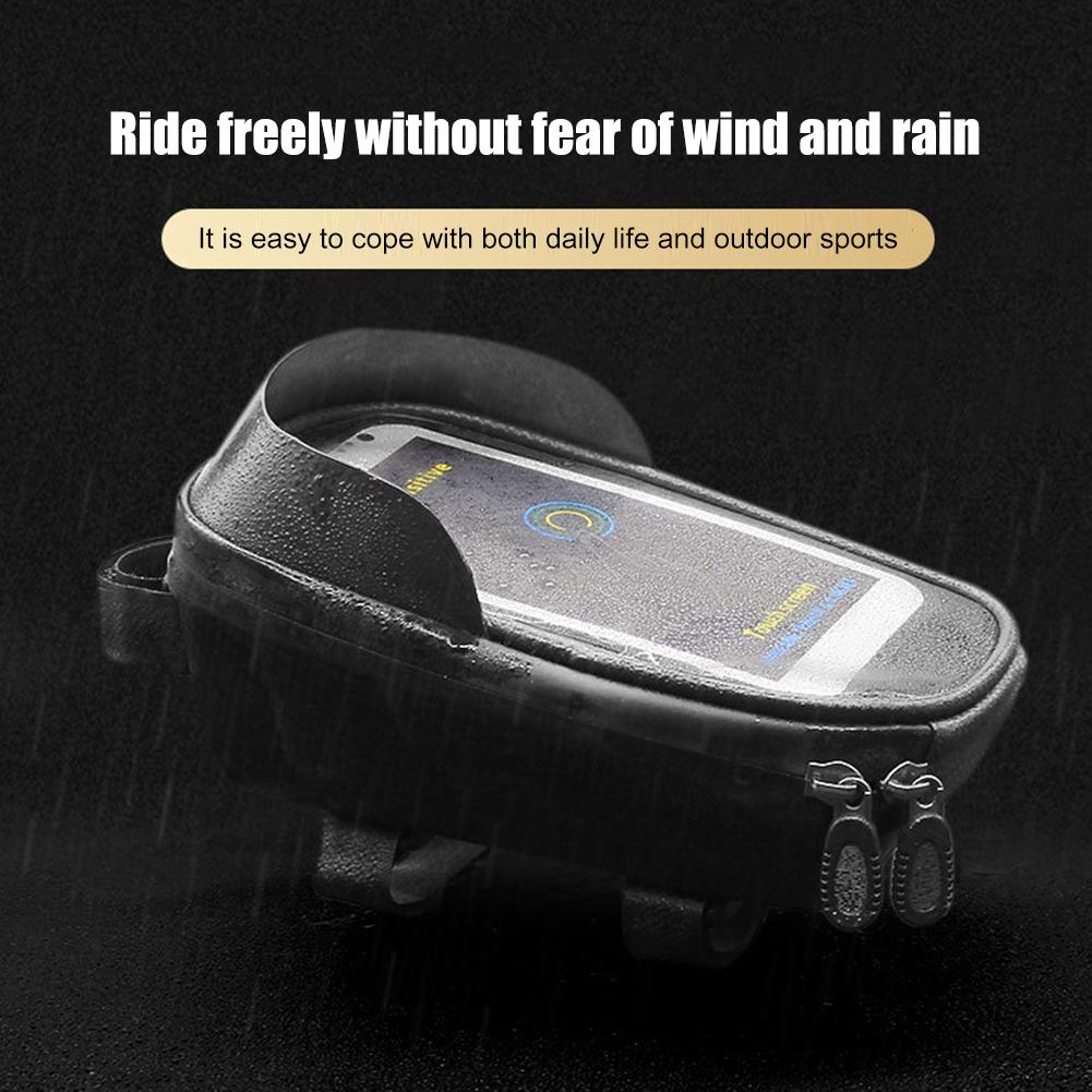 Bicycle Bag Phone Hard Case Cycling Top Front Tube Frame Bag Large Capacity Waterproof Touch Screen MTB Road Bike Bag Reflective