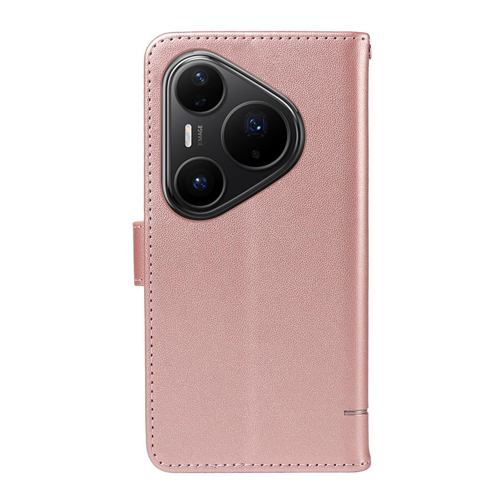 For Huawei Pura 80 Pro+/Huawei Pura 80 Pro Case Cat Pattern Imprint Leather Phone Cover with Wrist Strap