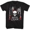 Alice Cooper Hooded Skull Black Adult T-Shirt