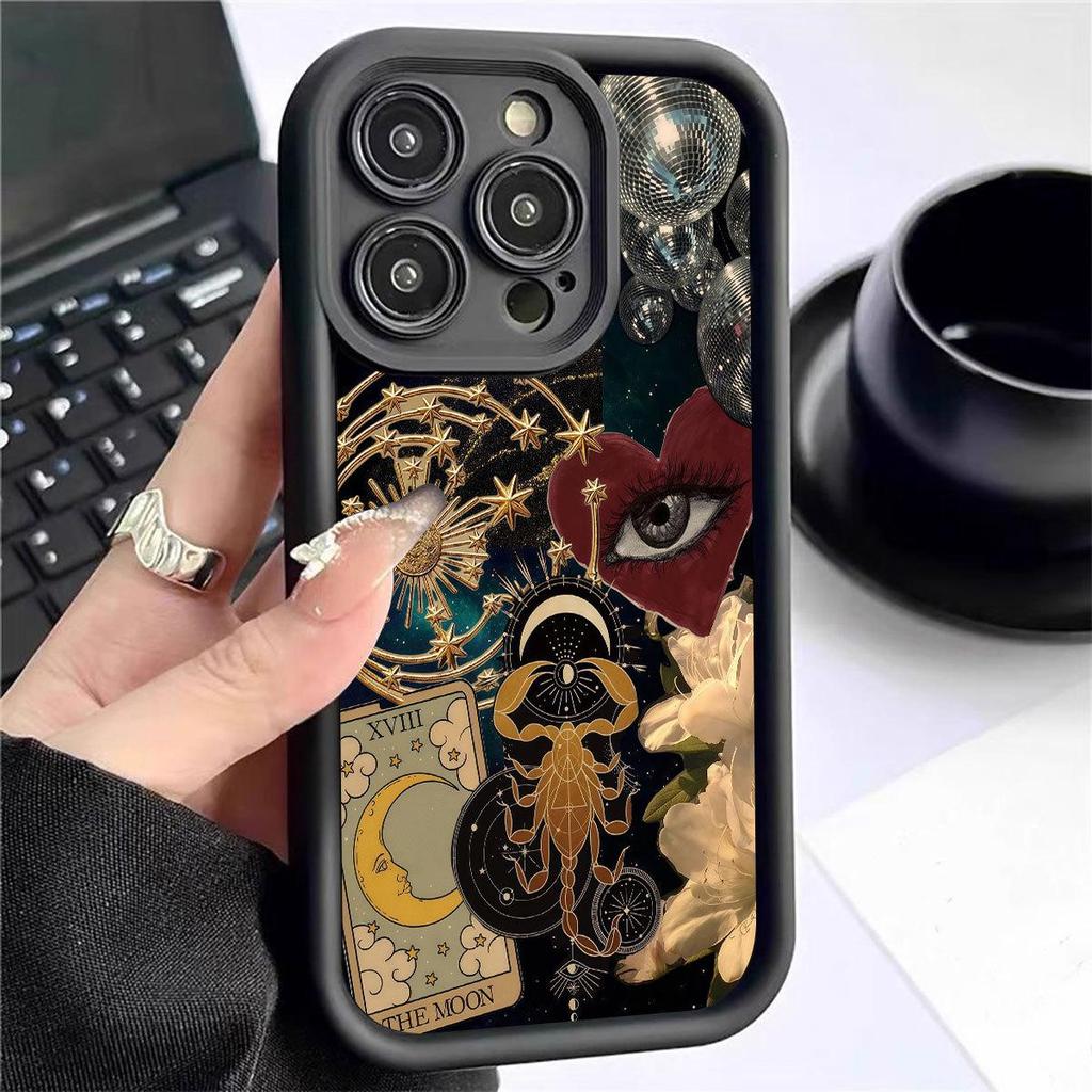Scorpio Heart Eye Black Groove Case for iPhone 14/15/16/17 Pro Max