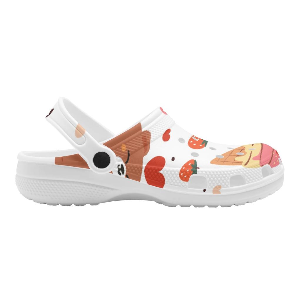 Trendy Printed EVA Clogs Unisex Soft Comfort Soft Garden Shoes Slip On Beach Pool Bathroom Home Home Slippers Easy Clean Wear
