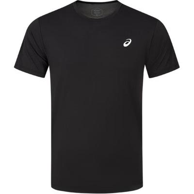 Round Neck Comfortable Sports Solid Color Breathable Short Sleeve T-Shirt Men Tops Black 2011D080-001