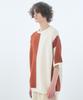 ZENSAI Combination Block Knit Brown