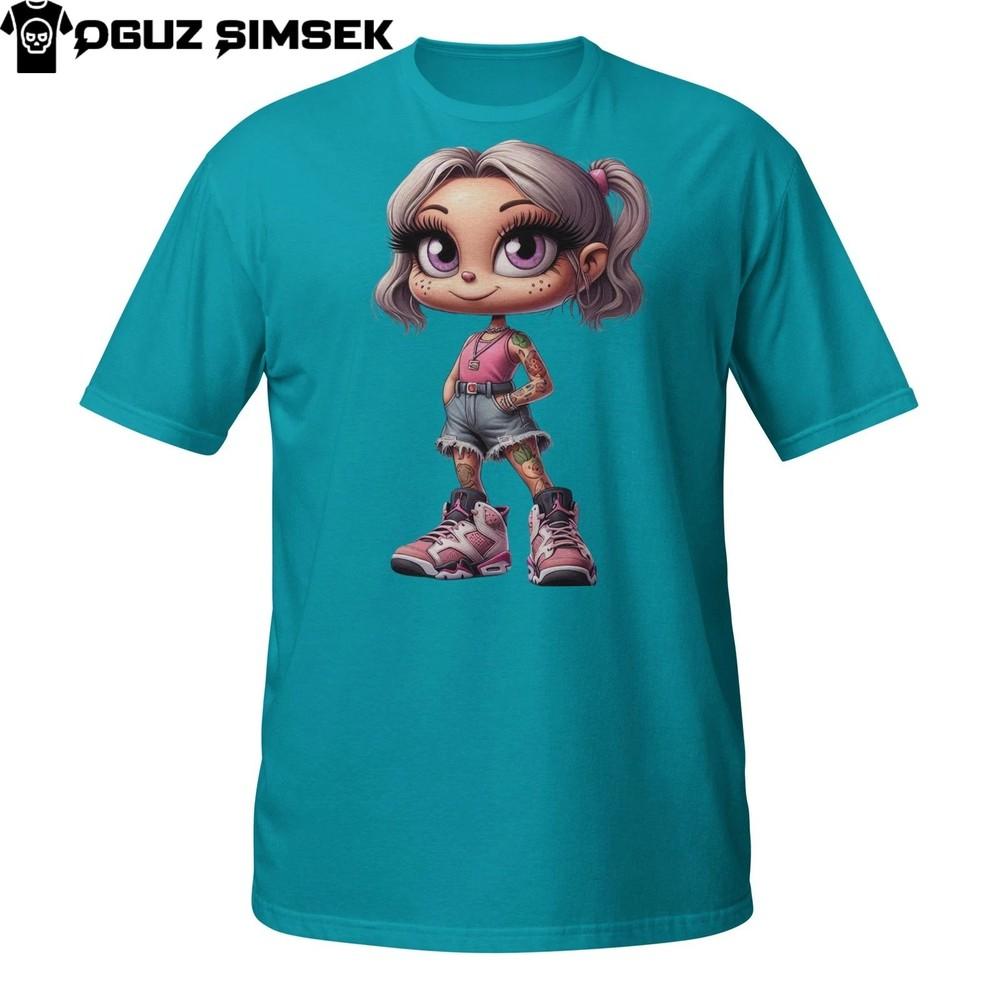 

Urban Skater Girl Tee – Cute Chibi Character with Big Anime Eyes 4XL