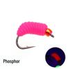 Fluorescent Micro Worm Insect Fly Hook Lure for Whitefish and Mouthfish Fishing