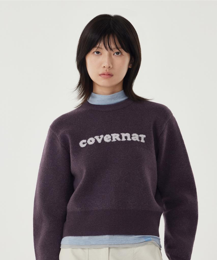 COVERNAT WOMAN Cooper Logo Knit Purple