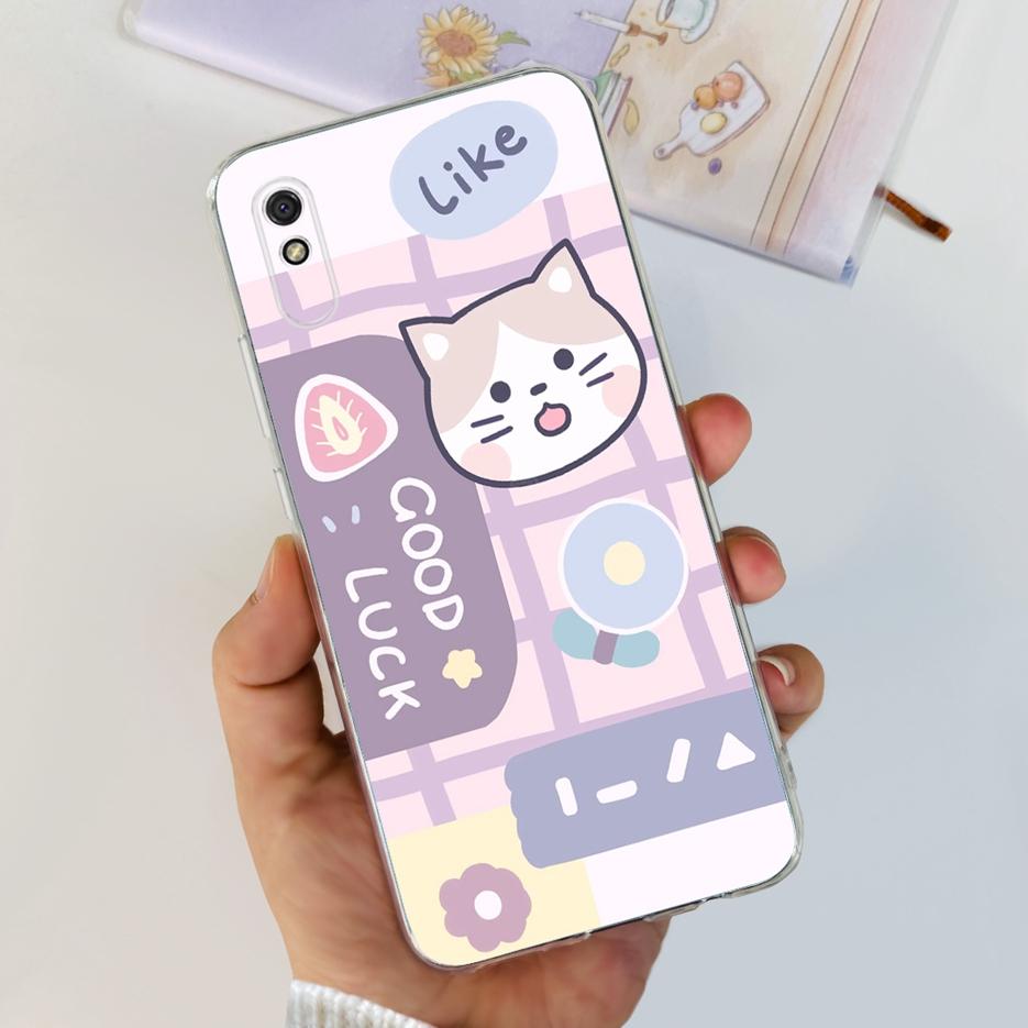 For Xiaomi Redmi 9A Case Redmi 9AT Stylish Painted Cover Clear Silicone Phone Case For Xiaomi Redmi 9A Sport Redmi9A T Soft Bags