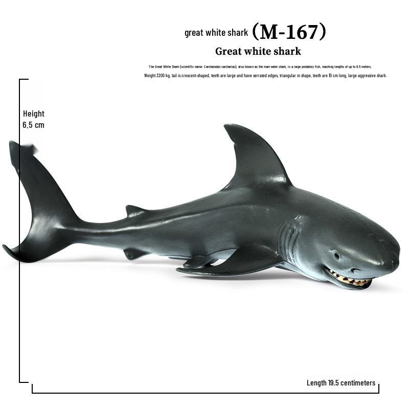 Children s Great White Shark Model Toy - Static Plastic Marine Animal Ornament