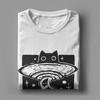 Herren Cartoon Katze Gruppe Aufdruck T-Shirt Baumwolle Kleidung Lustiges Kurzarm Rundhals T-Shirt Geschenkidee T-Shirts