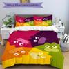 3pcs Colorful Cats Bedding Set, Ideal for Home Use, Suitable for Bedroom Decor (1*Duvet Cover + 1/2*Pillowcases, No Core) yy250821191