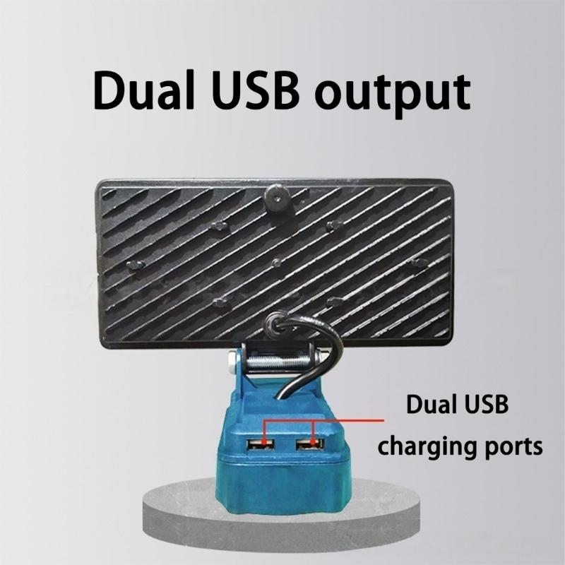 Double USB Output Handheld Spotlights with 84 LEDs and 90W Power for Work Outdoor Activity Emergency Lighting Needs