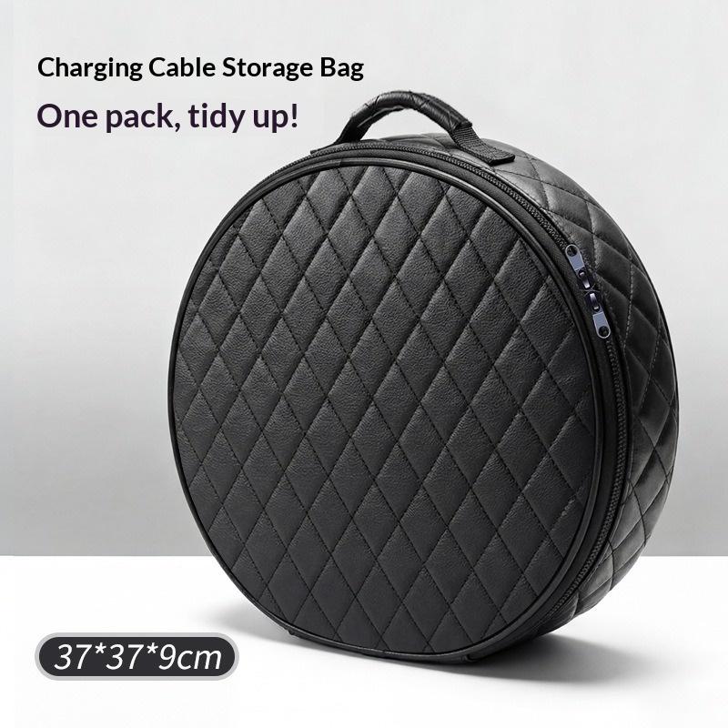 New Energy Vehicle Charging Gun Storage Bag Car Charging Cable Storage Bag Portable Shock Absorber Bag New Energy Charging Bag
