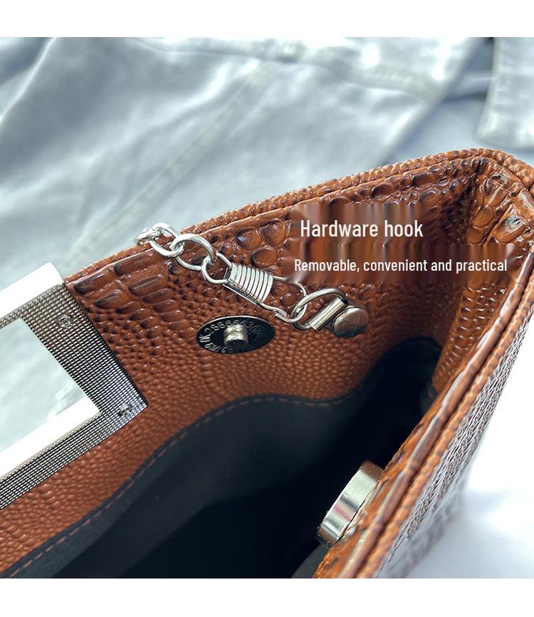 2025 Ladies Crocodile Pattern Crossbody Chain Evening Handbag: High-Quality European & American Fashion