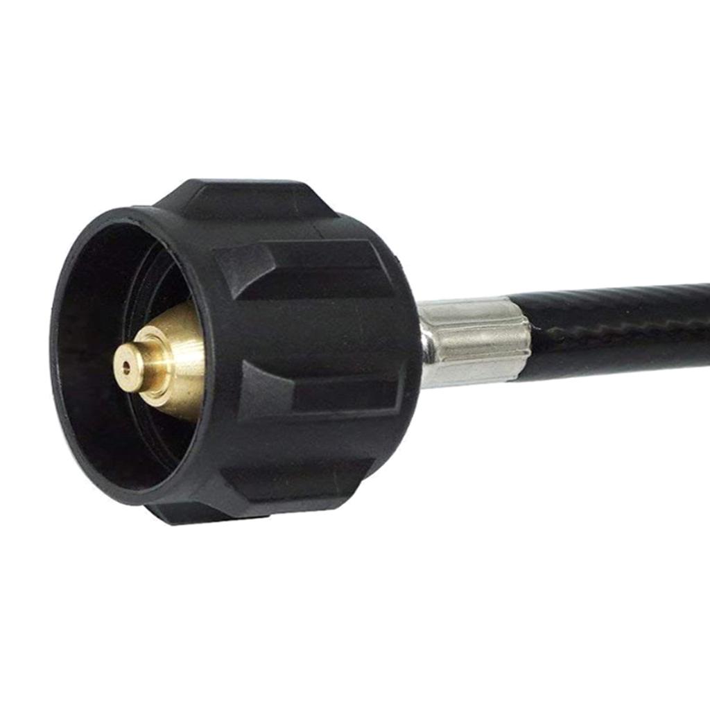 Verbesserter Propan Nachfülladapter 4ft Edelstahlgeflechtschlauch für 1lb auf 20lb Tank Umrüstung Gasanschluss