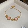 Blue Star Zirconia Hexagonal Flower Bracelet - Stylish, Versatile, and Luxurious Wrist Jewelry for Women