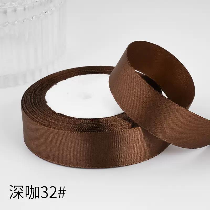 2.5cm Satin Ribbon 22Meters/Roll Christmas Halloween Wedding Birthday Party Gift Box Cake Wrapping DIY Crafts Sewing Ribbons