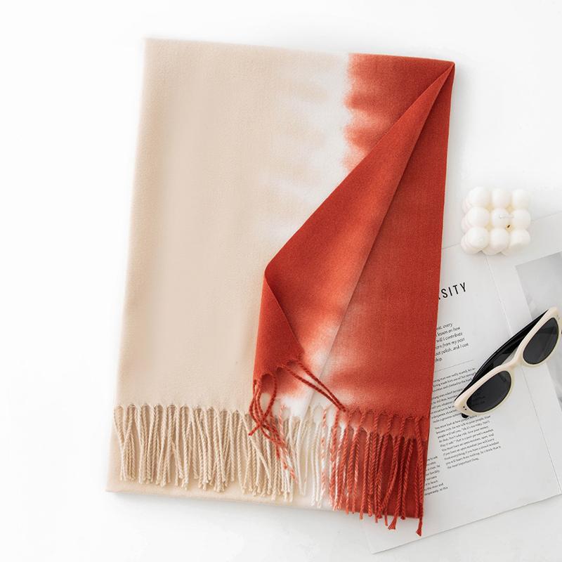 Winter Warm Print Cashmere Shawl Scarf Luxury Colorful Blanket Pashmina Wraps Bufanda With Tassel Casual Echarpe Poncho Stole