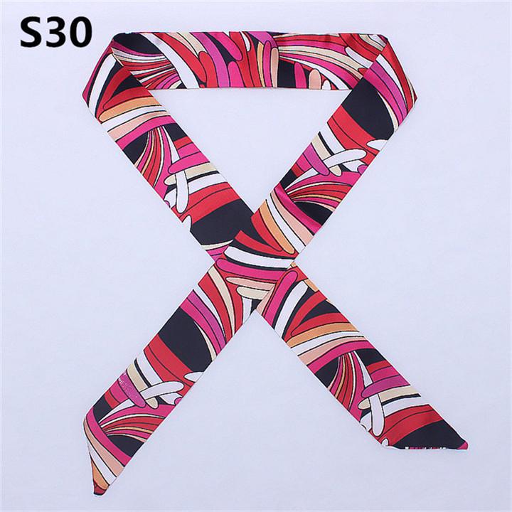 47 Colors Brand Bandana Small Silk Bag Scarf Women Head Hijab Scarf Long Skinny Scarves For Ladies Fashion Headband