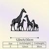 1pc 2D Flat African Giraffe Family Metal Wall Sculpture Statue Animal Mural for Kids Bedroom Decor Gift