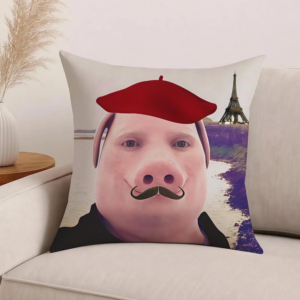 

Мем John Pork кумедний Наволочка Офісні Подушки Підходять для Дивана Машини Спальні Декоративна Наволочка 30cm x 30cm