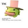 Work Desk Setup Frog Note Holder, Creative Organizer with Pen Stand And Memo Dispenser, Cute Animal Stationery Storage Case for Office Home Workspace