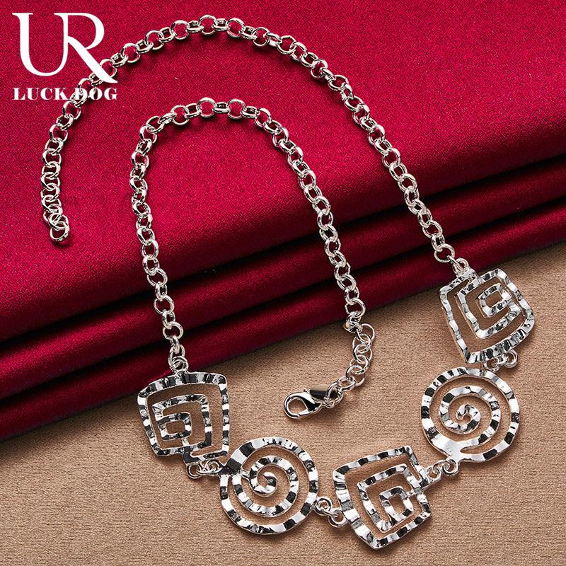 925 Sterling Silver Threaded Necklace Fashionable Wedding Jewelry