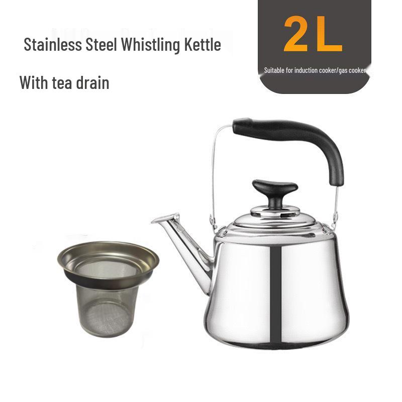 Stainless Steel Whistling Kettle for Induction & Gas Stoves - Large Capacity