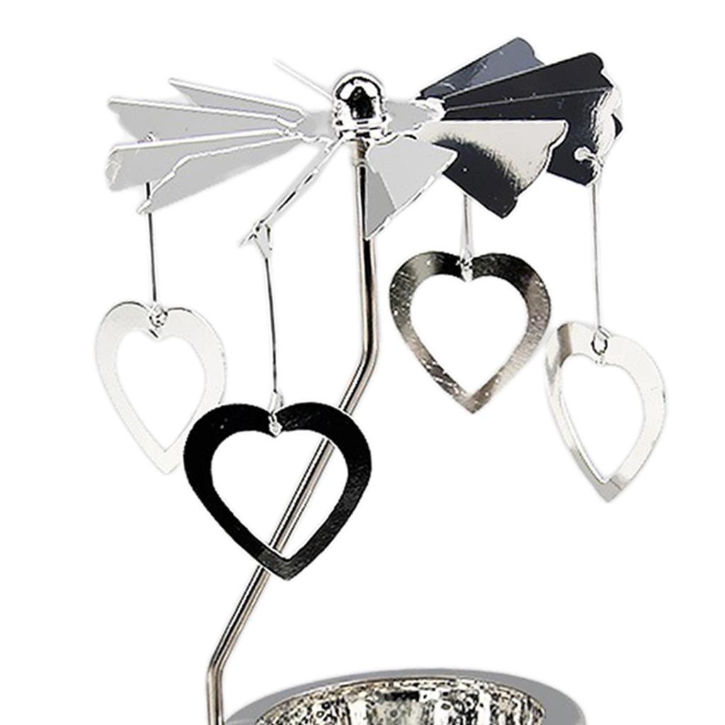 Elegant Rotating Candle Holder for Fireplace Desktop Restaurant Festival Christmas