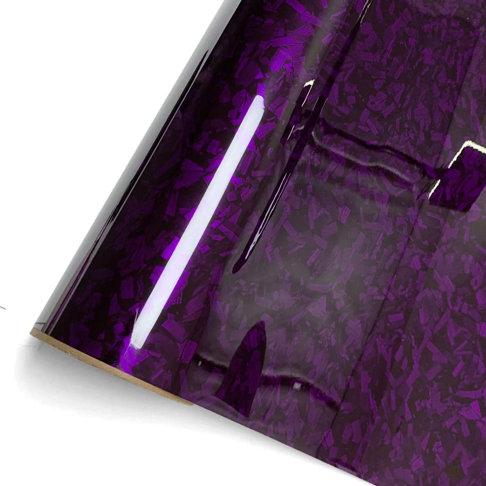 PET Carbon Fiber Vinyl Wrap Purple Waterproof Adhesive Film for Car Motorcycle Body ization Vinyl Auto Tuning Accessories 10cmx152cm
