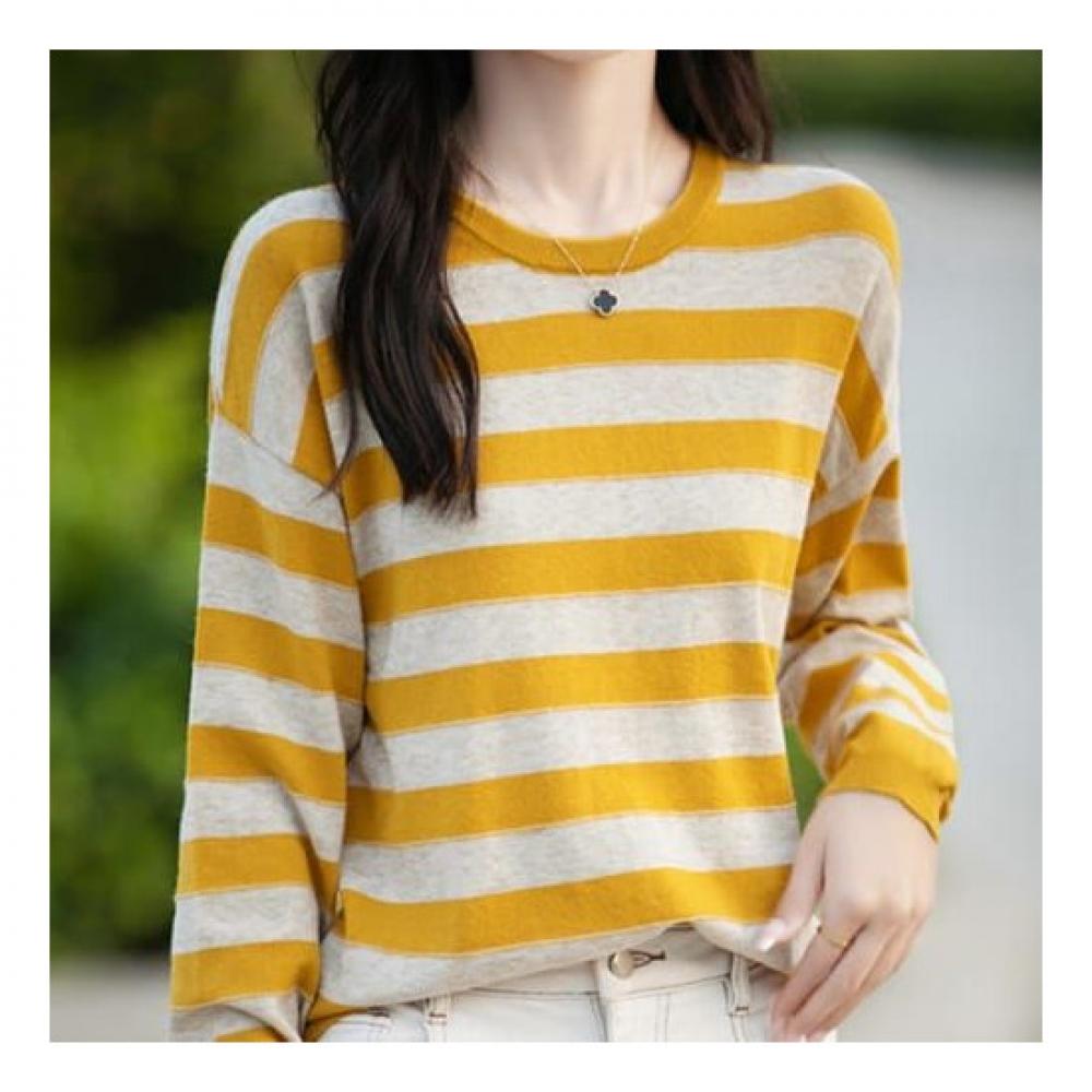 Navava Long Sleeve KniT T shirT Round Neck Nk2272