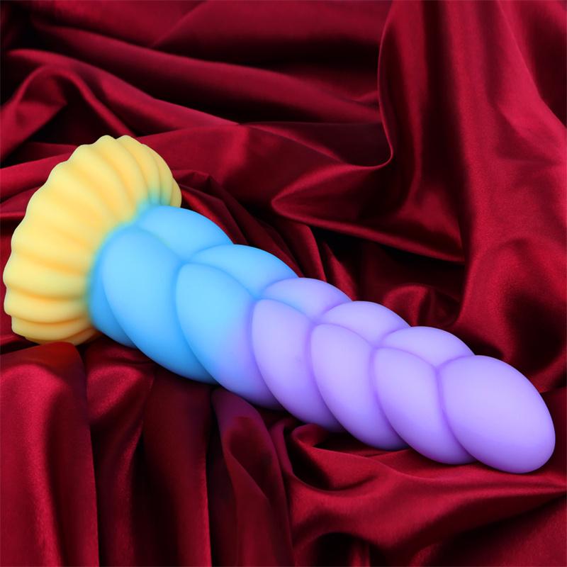 Weibliche Twist Anal Plugs geformt Silikon Penis weiche Farbmischung Simulation Masturbation Gerät Sexspielzeug