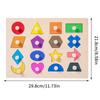 Montessori Wooden Shape Peg Puzzle Fine Motor Skills Color Sorting Board Educational Toy for Kid Classroom Learning Play