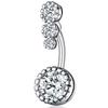 Doppelherz Form Edelstahl Bauchnabelpiercing Stecker Schmetterling Zirkon Hänger Bauchpiercings mit Körperpiercing Eingelegt für Hochzeiten