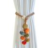 Halloween Pumpkin Curtain Tieback Farmhouse Adjustable Strap Fruit Vegetable Decorative Drape Window Curtain Holder Holdbacks Curtain Accessories