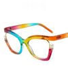 Computer Eyewear Cat Eye Rainbow Women Sunglasses Luxury Vintage Summer Glasses Fashion Trendy Anti-Blue Light Spectacles Selfie