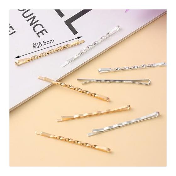 YFFSFDC Hair Pins for Women, 5.5cm Silver Hair Clips for Hair Styling, 40 Pcs Set, High-Quality Material, Practical and Cute Hair Accessories for