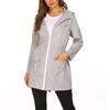Womens Lightweight Waterproof Hooded Rain Jacket Outdoor Raincoat Shell Coat