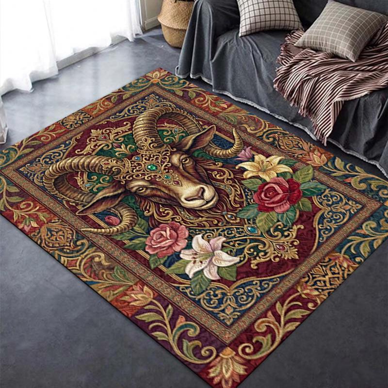 2025 New Goat Demon Carpet Rug for Living Room Bedroom Home Sofa Decoration,Kids play Non-slip Floor Mat141
