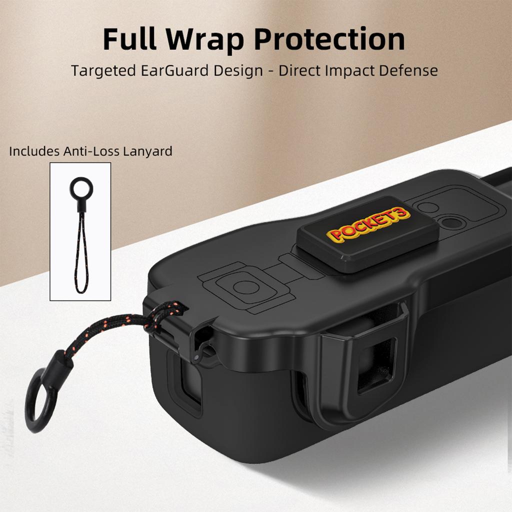 Camera Lens Protective Cover Quick Release Protective Lid w/Lens Filters Storage Protector Cage for DJI Osmo Pocket 3 Accessory