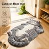Cat Shaped Plush Area Rug Adorable Soft Fluffy Floor Mat for Bedroom Bedside Playroom Cat Lover Home Decor