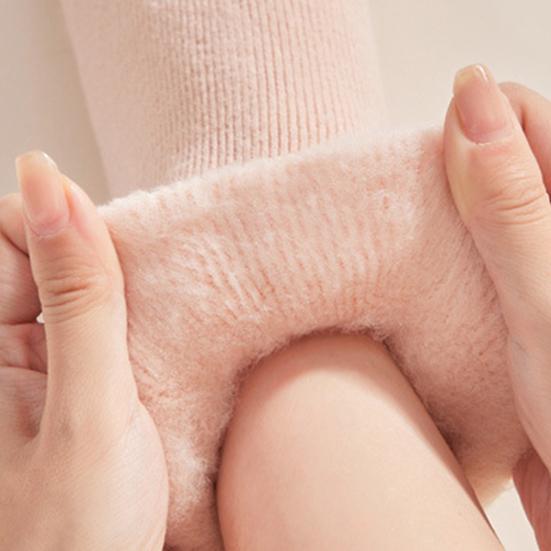 Damen Dicke Warme Socken Herbst Winter Weiche Gemütliche Fleecegefütterte Stiefelsocken Flauschige Kaltwetter Thermosocken