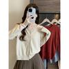 Women's Autumn Knit Cardigan: Short, Simple, Versatile Loose Fit, Casual Round Neck Long Sleeve Jacket