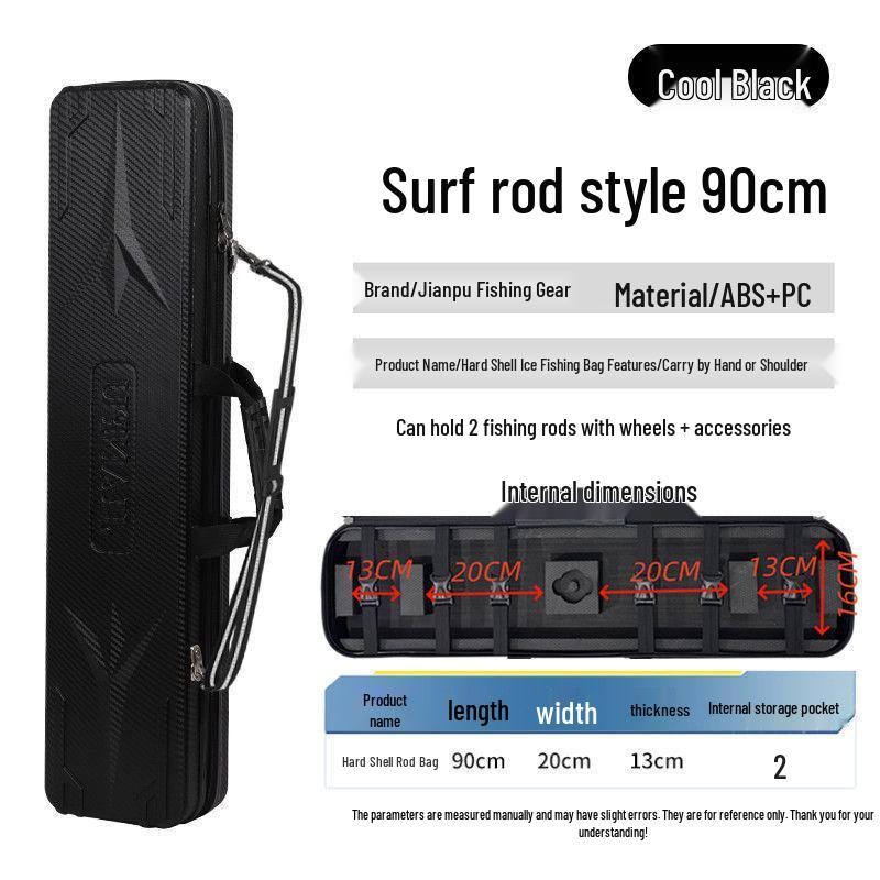 Fish Rod Bag for Raft, Lure, and Sea Fishing - No Disassembly Required, Fits Reel Line Groups, Multiple Models, Winter-Ready Storage.