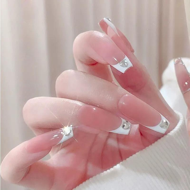50PCS Mini Love Heart Diamond Nail Decoration Super Sparkling Flat Bottom Diamond Colorful Small Peach Heart Explosion Spark