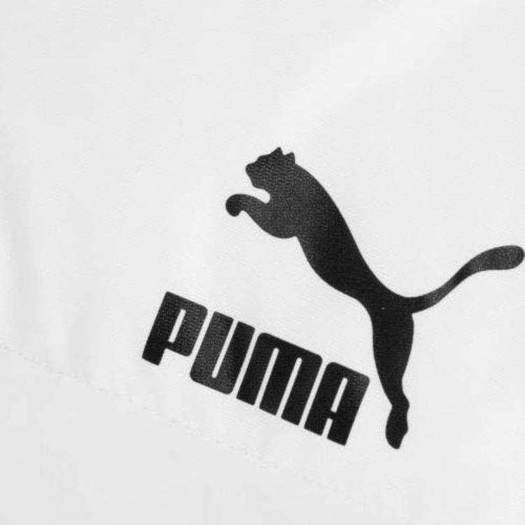 Puma Unisex Daunenjacke mit Kapuze und langem Schnitt, Rückenlogoprint, Oberbekleidung, Weiß 539572-02